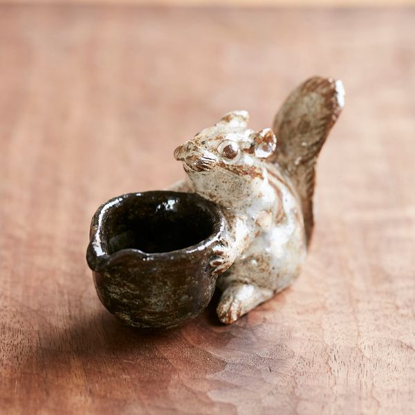 小杉窯 唐津焼 ど〜ぞのリス 2つセット どーぞ」のリス プレート