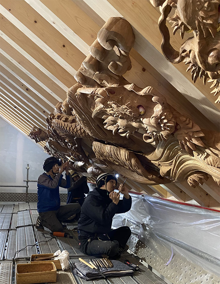 五頭龍 - 井上木彫刻工房