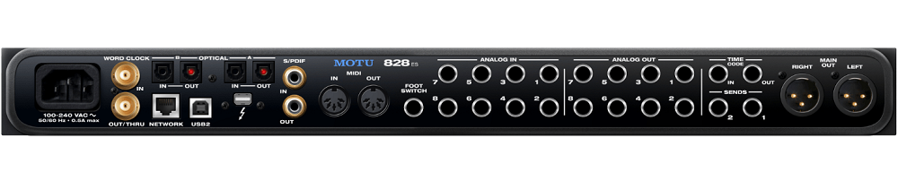 MOTU 828es – USB2.0 / Thunderbolt / AVB対応オーディオ