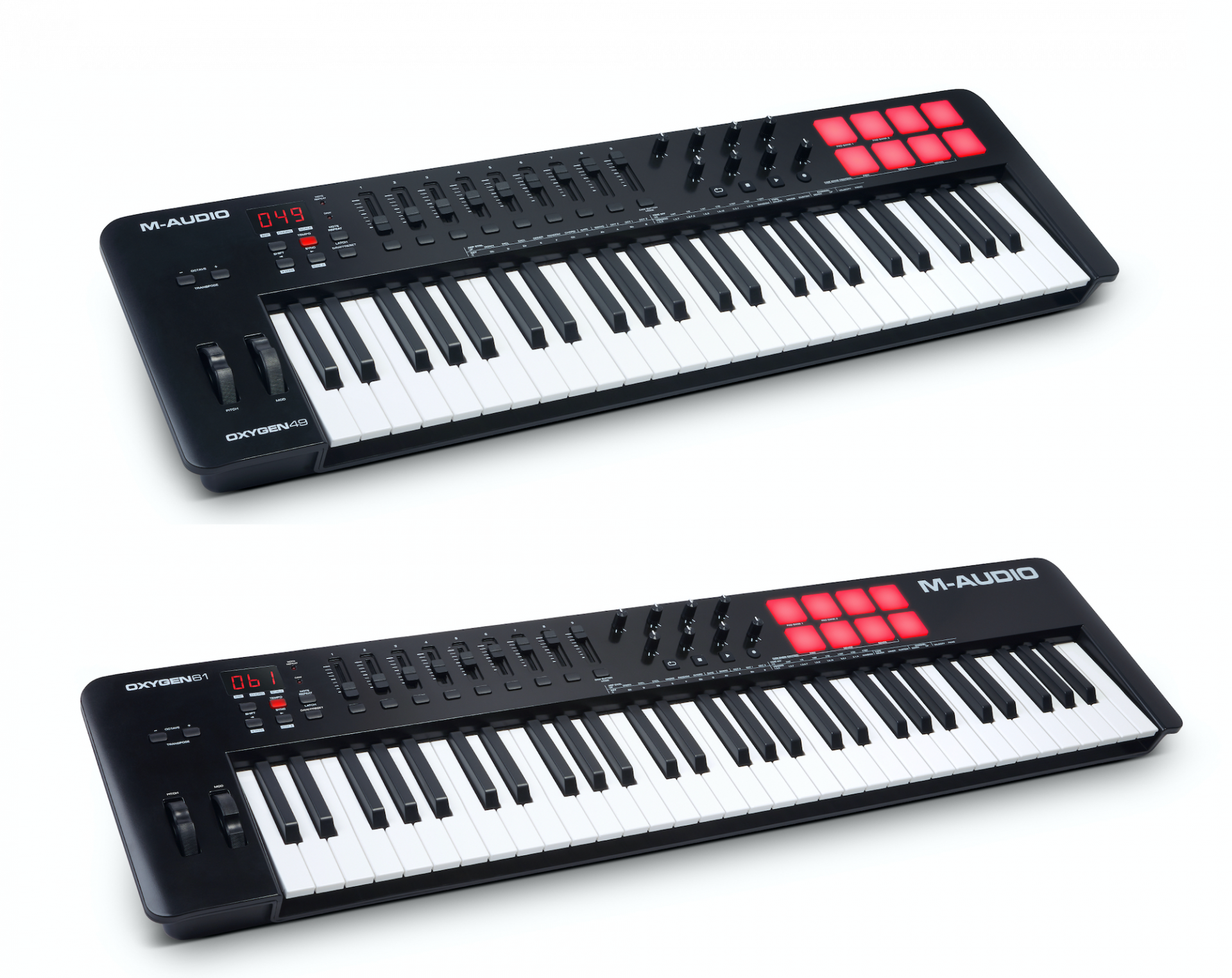 M-Audio : Oxygen 49 MKV / Oxygen 61 MKV | USBバスパワー駆動のMIDI