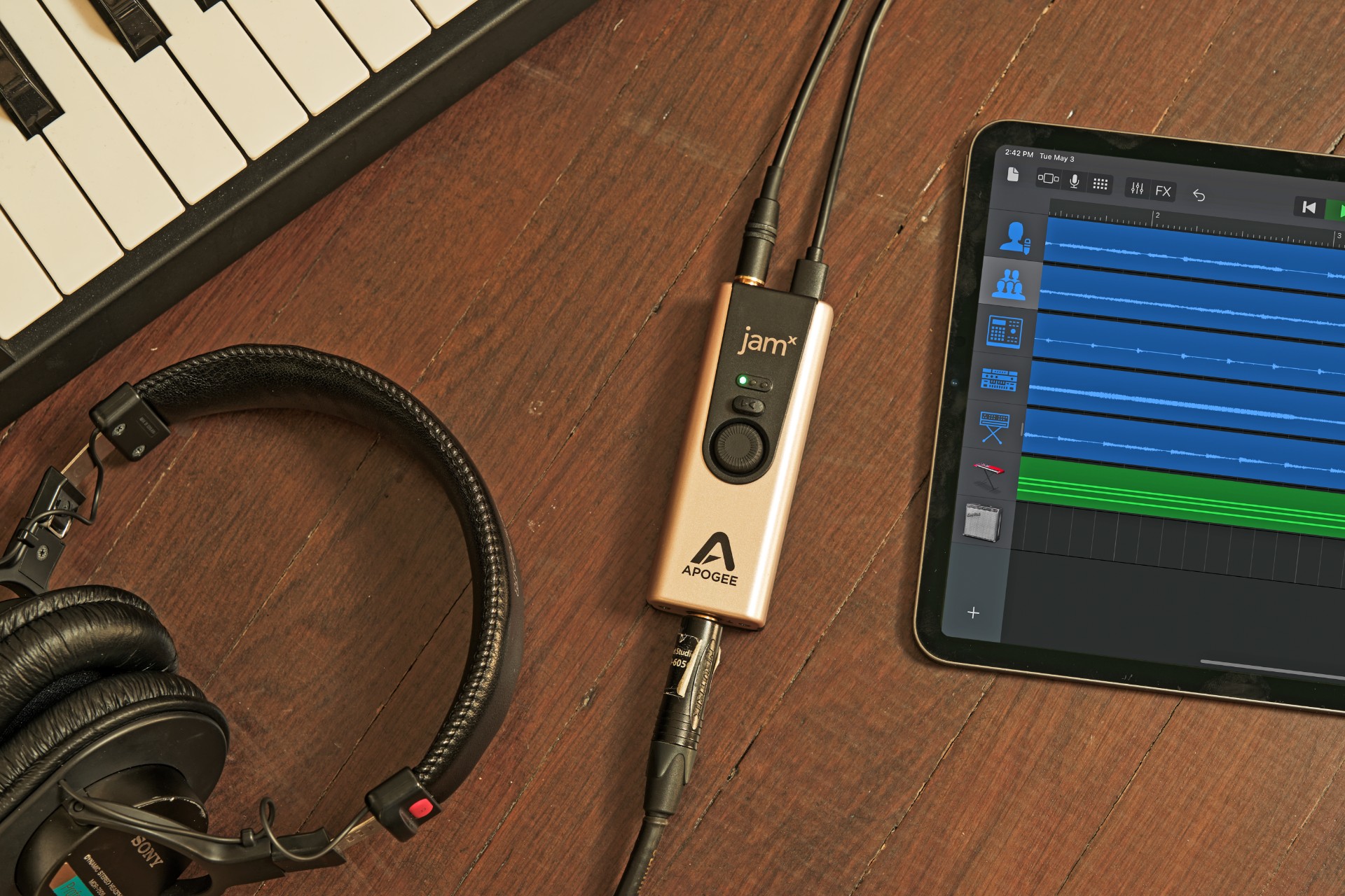 Apogee JAM X | 超コンパクトなアナログコンプ搭載の楽器用オーディオ
