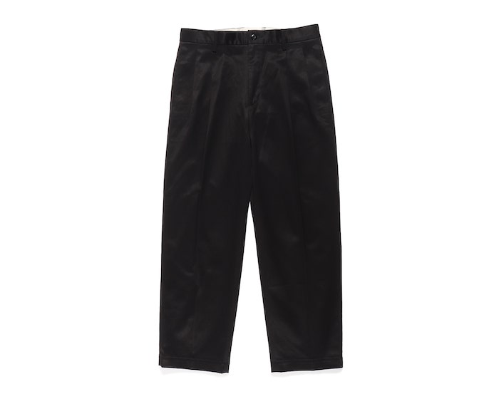 WACKO MARIA DOUBLE PLEATED TROUSERS チノL黒 WACKOMARIA DOUBLE
