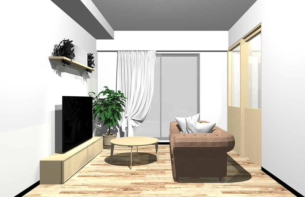 アート47 「古生代(ダークブラウン)」 インテリアコーディネート