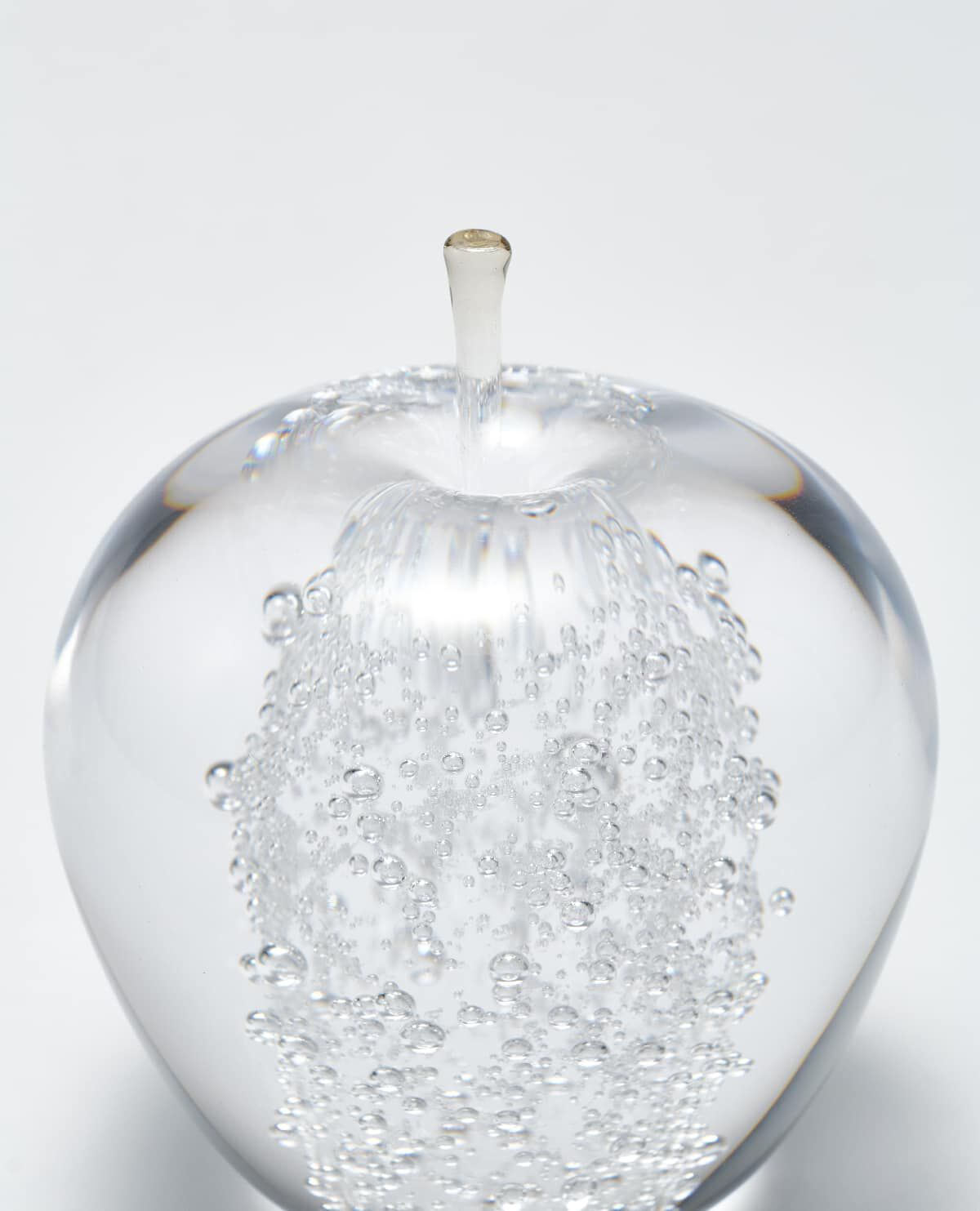 オブジェ リンゴ クリア／泡（西川慎）｜クラス グラス / CLASS GLASS