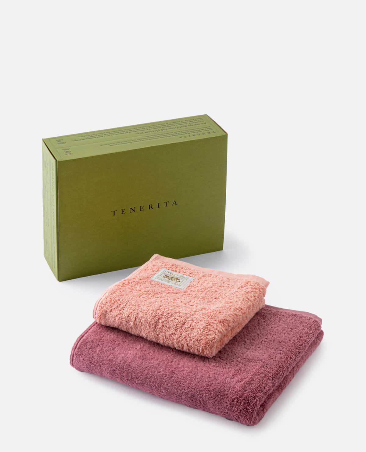 超甘撚りバスタオルショート・フェイスタオルセット｜テネリータ