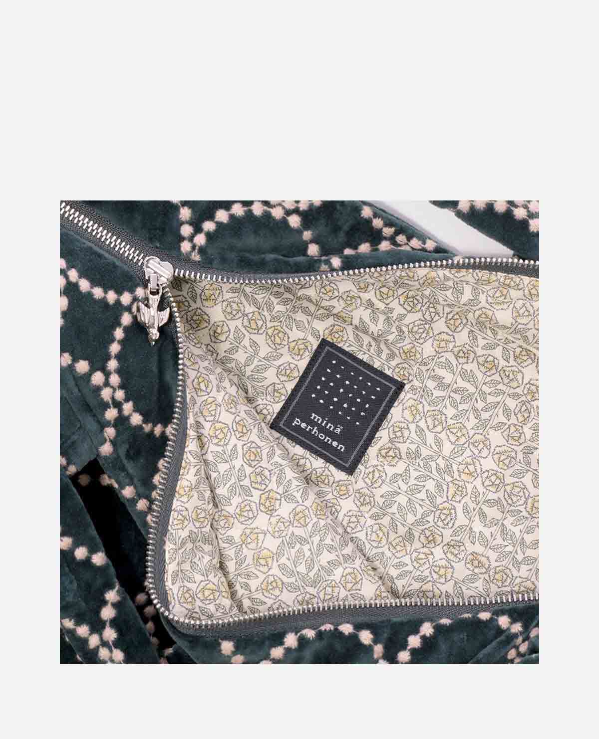 ミナ 斜め バッグ タンバリン ブルーグレー｜ミナ ペルホネン / minä