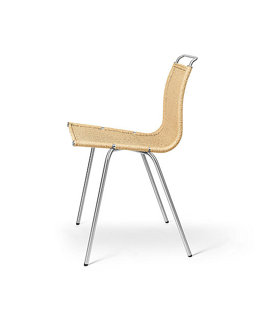 受注商品】PK1 ダイニングチェア ステンレススチール／ナチュラル