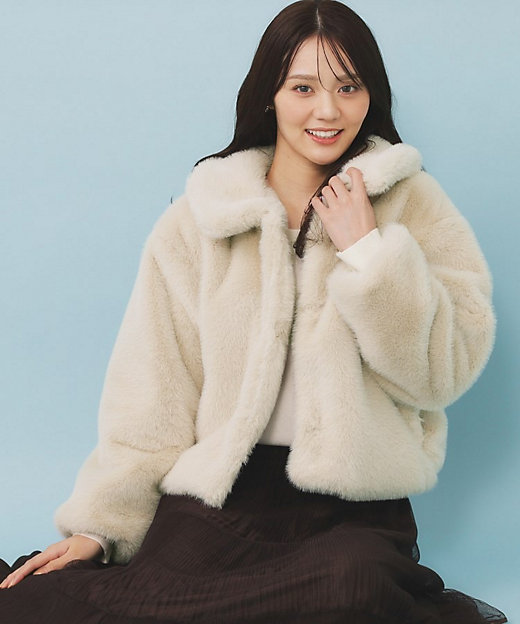 フェイクファーショートコート【洗える】（2002528871