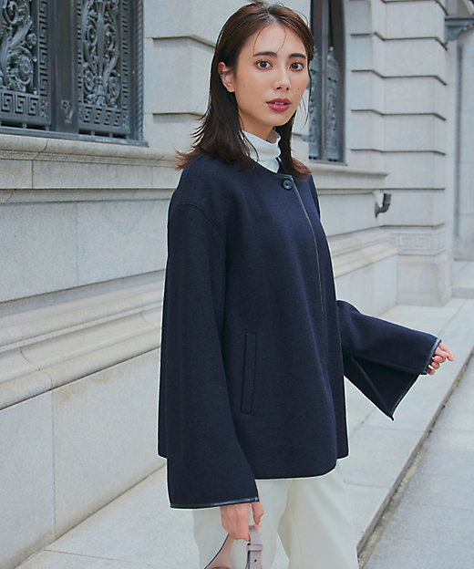 コンプレストパイル ノーカラー アウター（JKWOSW0432