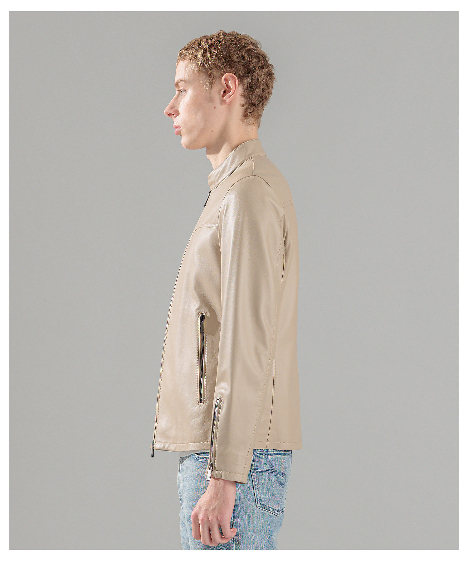 ライトラムナッパ レザー シングルライダース（LWJHGS0001