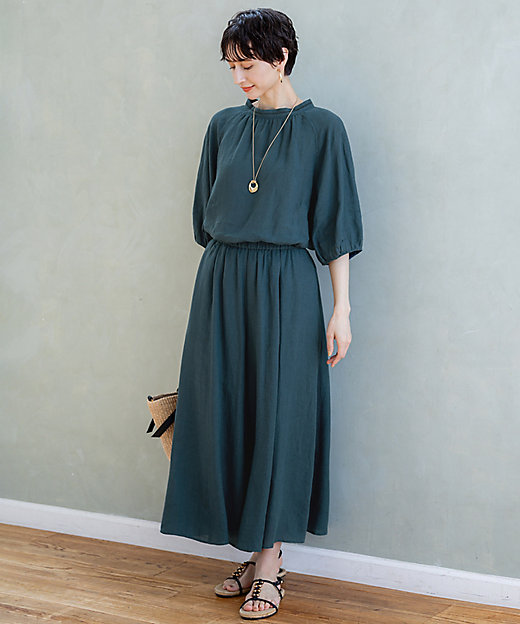 洗える】LIBECOリネン ガウチョ パンツ（PRWSGM0610