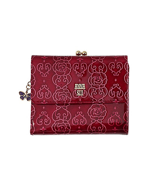 アナスイ ANNA SUI ローズハート 口金二つ折り財布