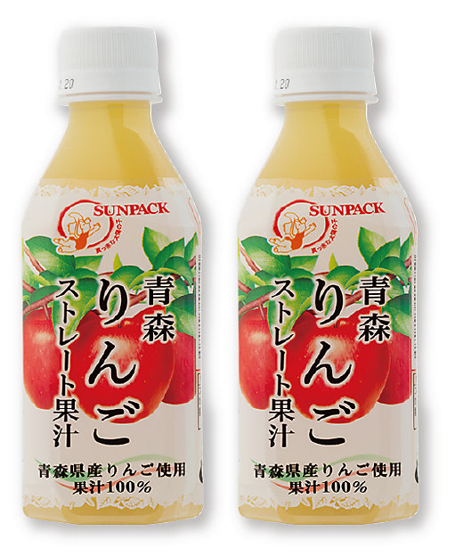 21098 2箱 青森県産りんごストレート果汁100％ りんご