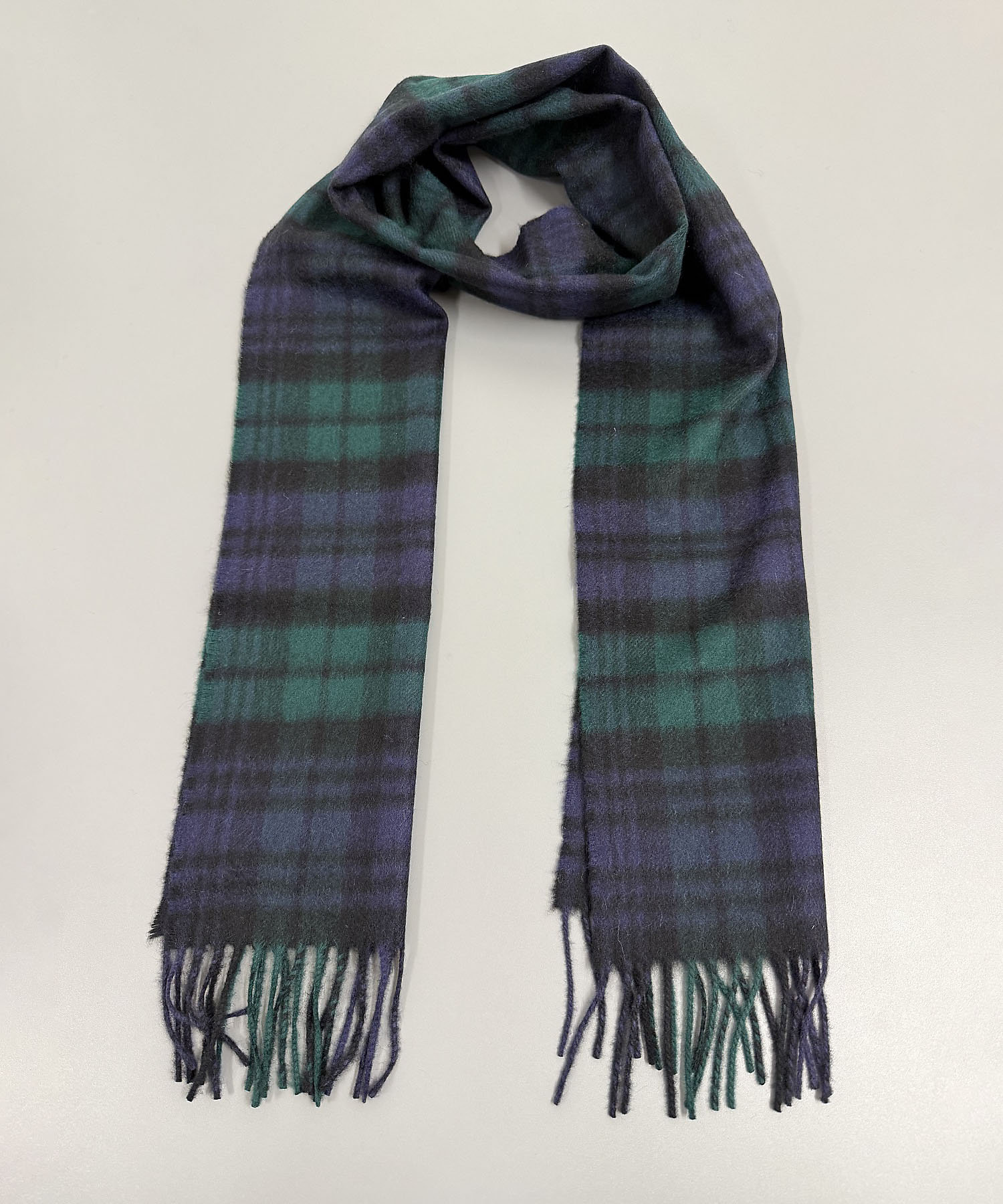 WA00016 カシミヤ100％チェックマフラー WA16／2JH