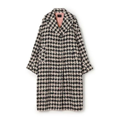 samイタリア製MSGM ハウンドトゥース柄 ロングコート sam様専用