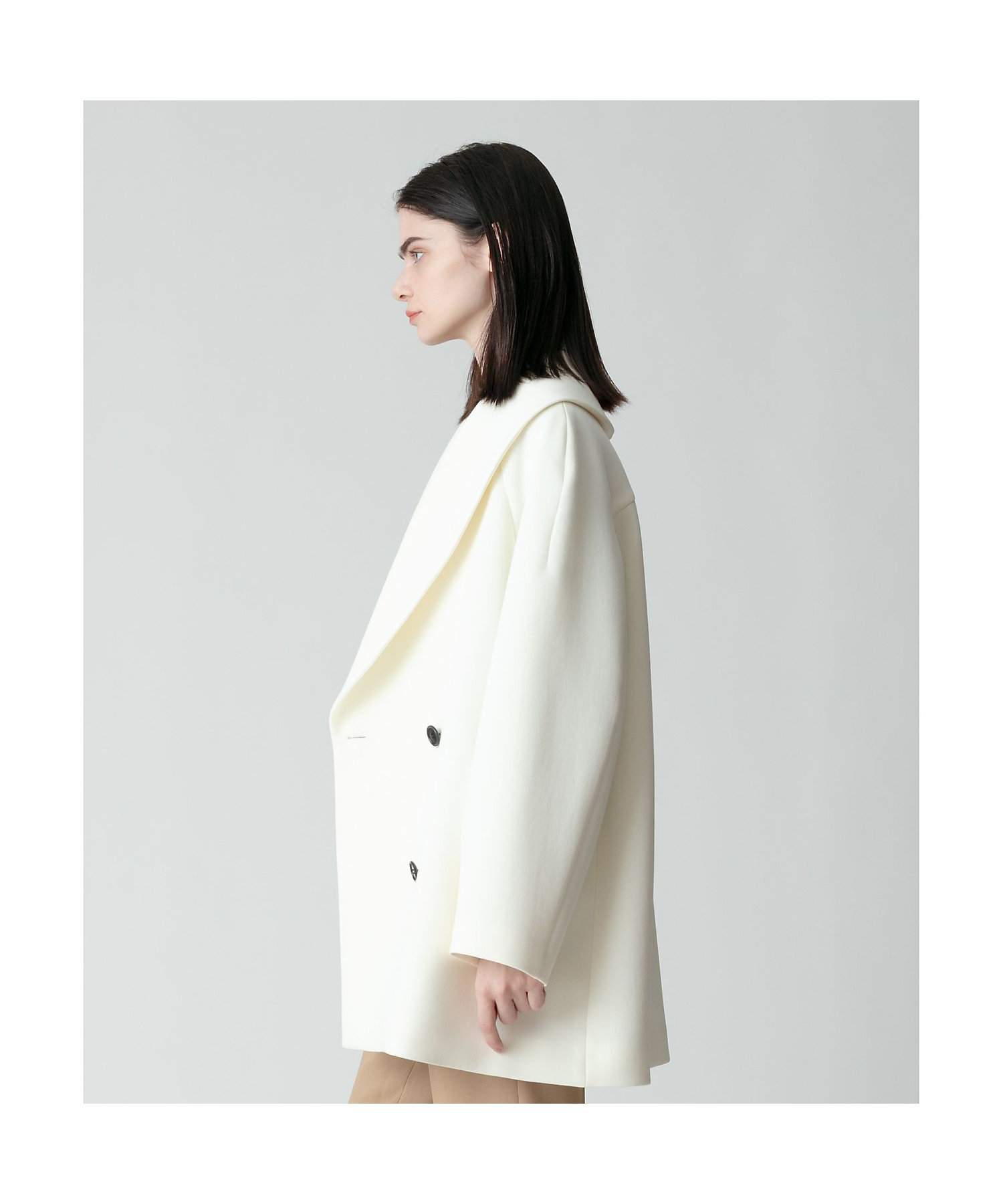 ポリエステルショールカラーミドルタケコート | allureville (Women