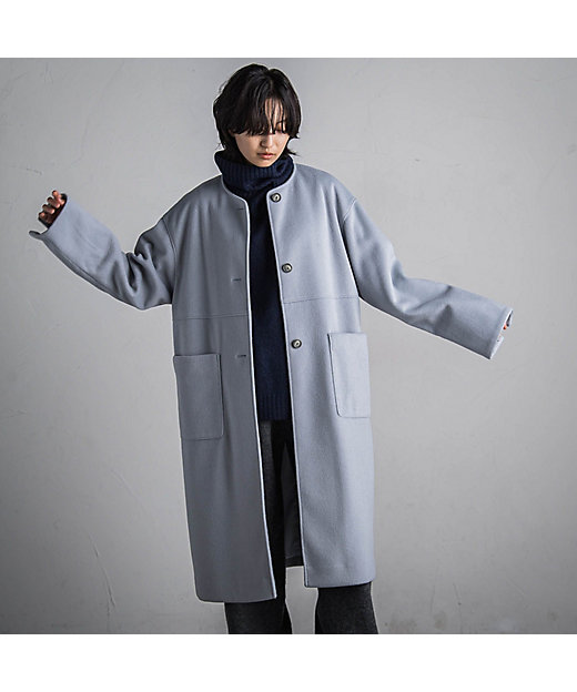 グレー チェスターコート ウール混紡 グレー系 ウール混紡 チェスター