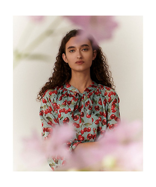 LOULOU WILLOUGHBY】LISAチェリープリント リボン