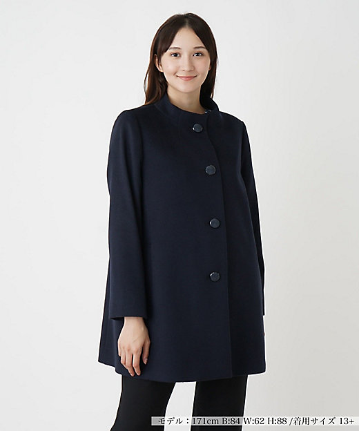 カシミヤスタンドカラーコート【プラス企画】 | Leilian plus house