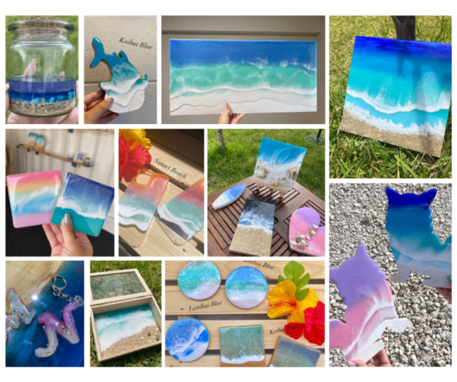 沖縄・石垣島】レジンアート手作り物販◇サーフボード型ペットフード