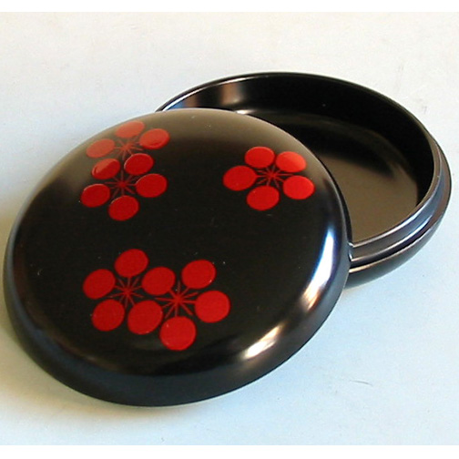 平なつめ香合 利休梅 お茶道具 漆器の井助