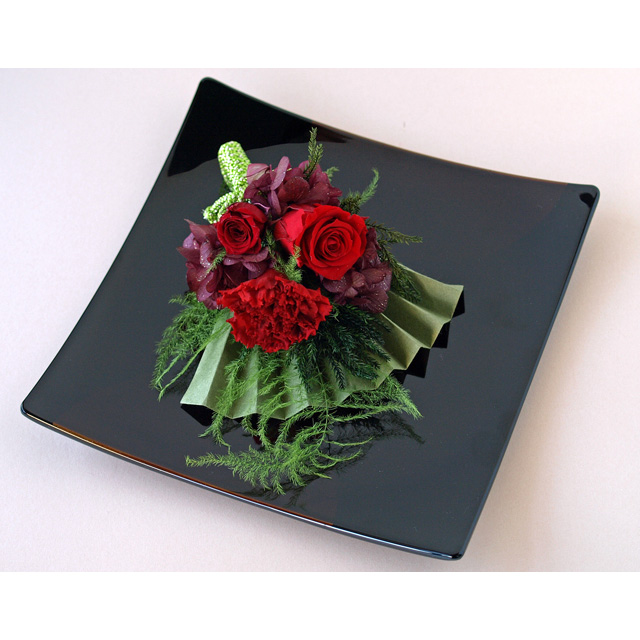 漆器トレイセット 花模様 3点セット 漆器トレイセット 花模様 3点