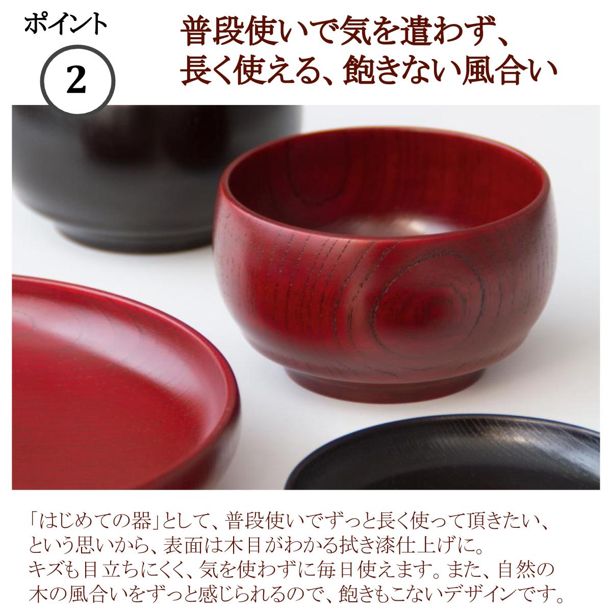 こわんさらセット 木製漆塗り isukeブランド 漆器の井助