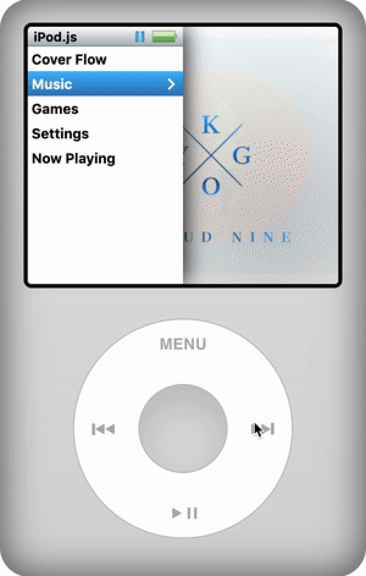 iPodのクリックホイール操作をブラウザで再現、話題のサイトを試して