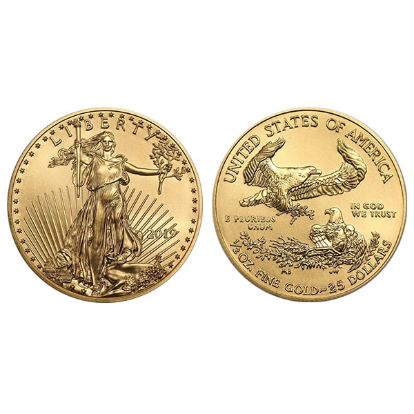 イーグル金貨1oz（オンス）の重さと直径と品位等｜色石BANK