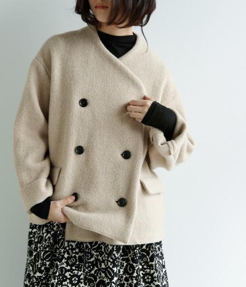 R & D.M.Co- オールドマンズテーラー ウール フェルト ニット ダブル