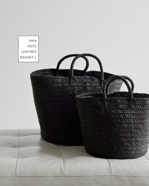 Aeta アエタ カウレザー バスケットL kg03-rb | iroma..aranciato