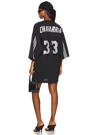 adidas Originals x Willy Chavarria Football Jersey in Black | REVOLVE