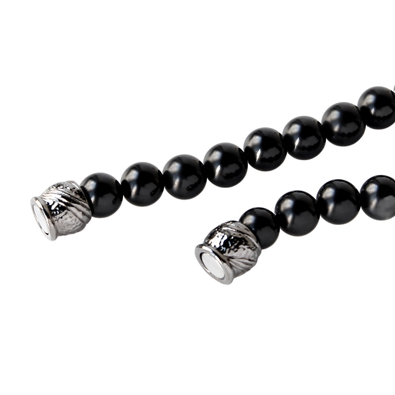 バッグまたは草履と同時購入でお得なセット割】天然8mmジェット ネックレス