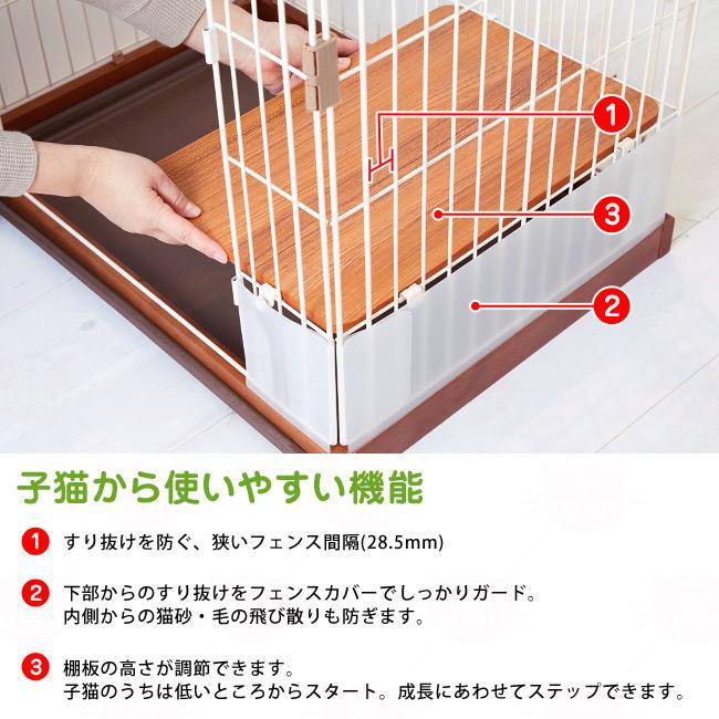 ペットプロ Homey キャットサークル シングル 猫用 ケージ (45006