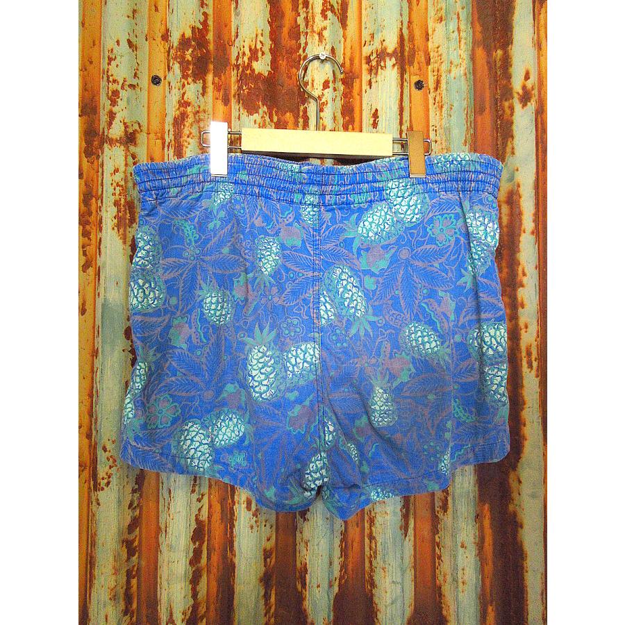 ビンテージ50's○パイナップル総柄スイムショーツ青○230829k6-m-swim
