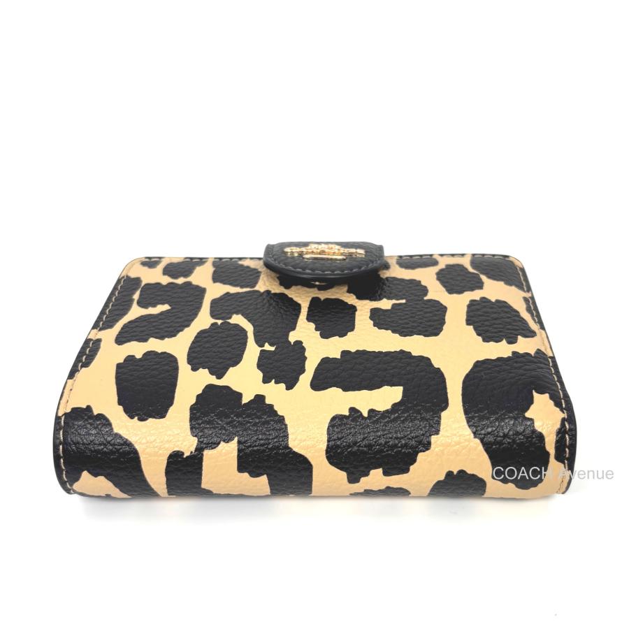 COACH（コーチ） ヒョウ柄 COACH CBT25 ミディアム コーナー ジップ