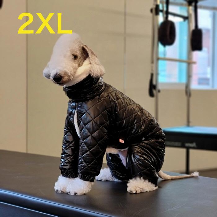 bondir キルティング犬服 ブラック R4 ファッショナブルな大型犬&子犬