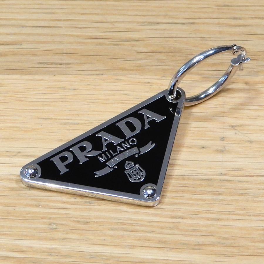 PRADA（プラダ） 【良品】プラダ トライアングルロゴ ピアス 三角ロゴ