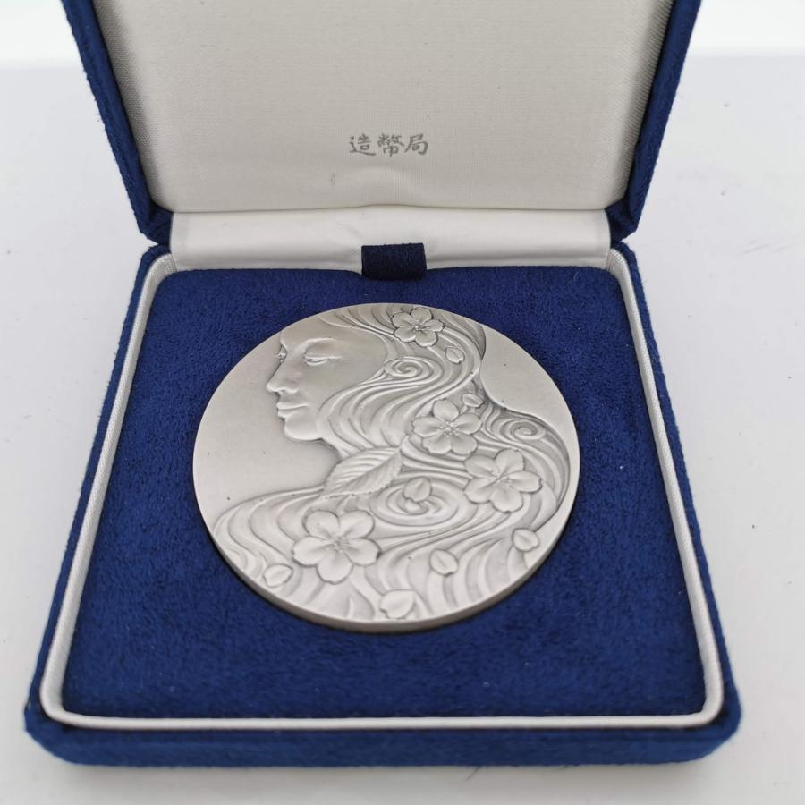純銀114.28g☆昭和63年 桜の通り抜け記念 純銀メダル ☆造幣局 純銀