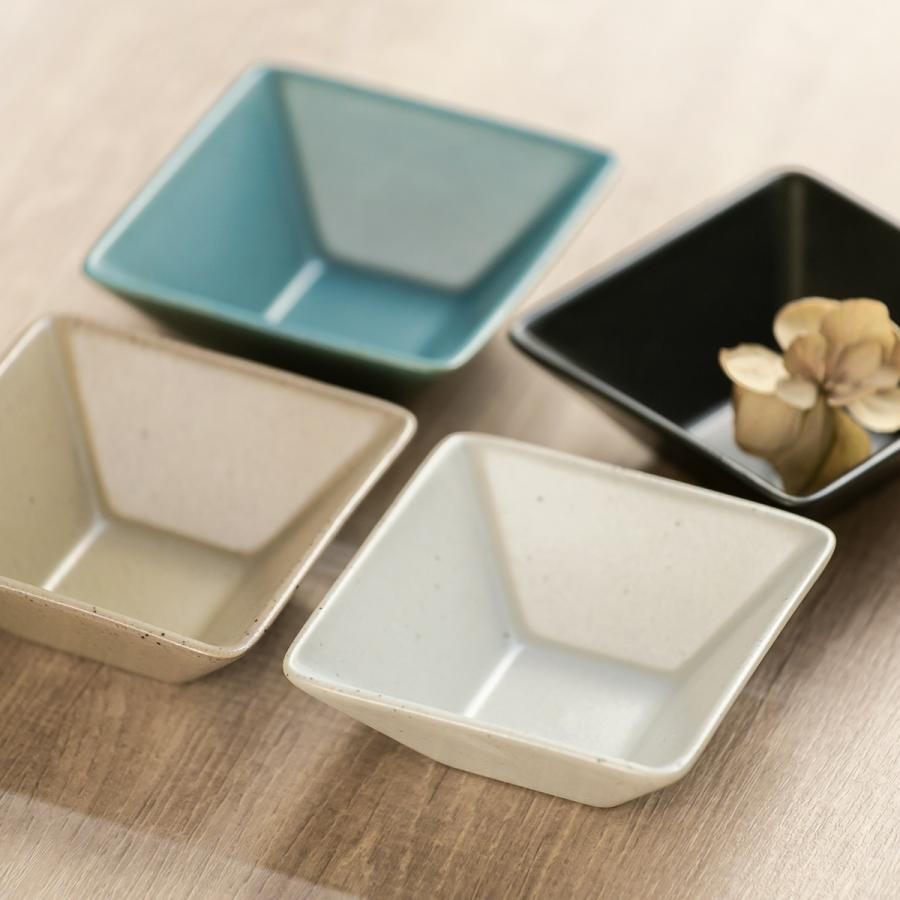 ボウル 8.5cm S KASANE スクエア 陶器 同色4個セット （ 食洗機対応 皿