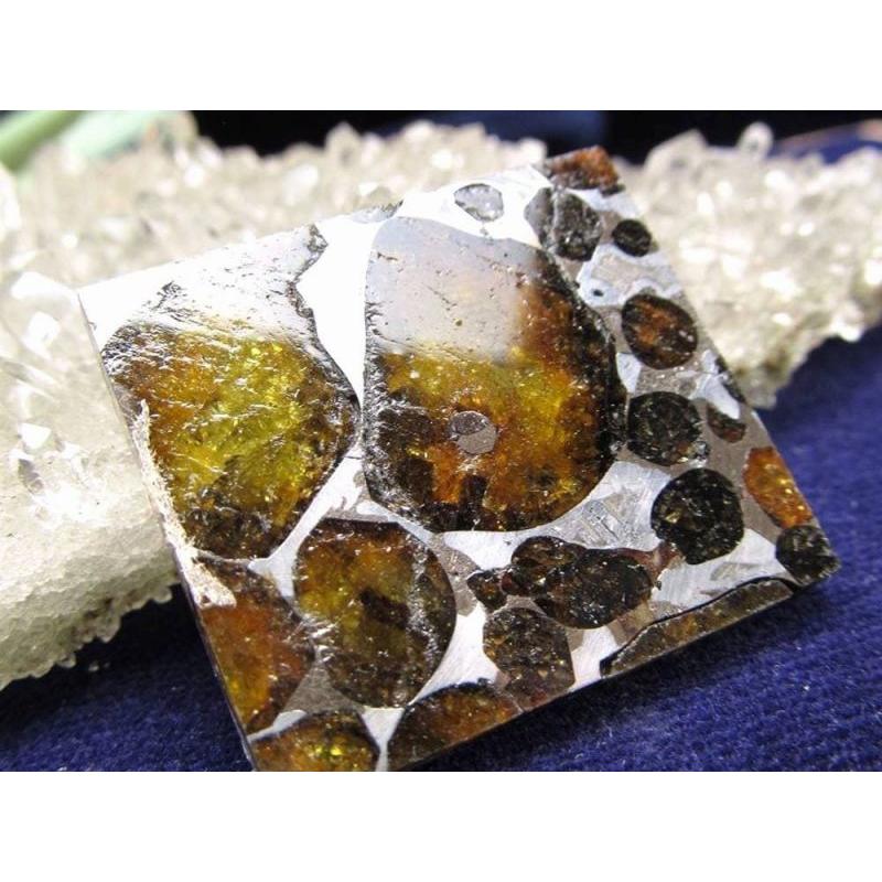 セリコ隕石 パラサイト隕石 原石 スライスプレート 最大幅約28.3mm 約