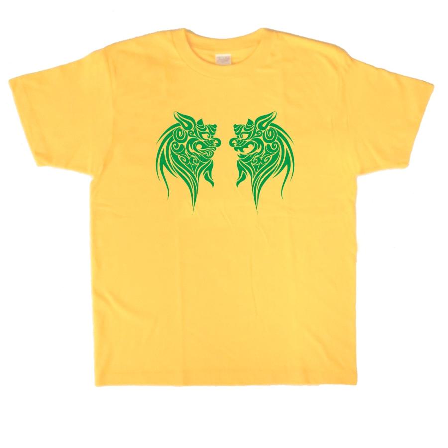 沖縄 Tシャツ イラスト「トライバルシーサー」 : コスミック～ふざけた