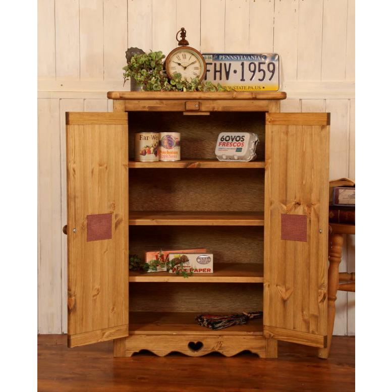 ハート キャビネット L オーダーメイド カントリー家具 完成品 選べる