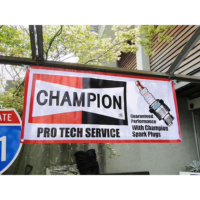 チャンピオン ガレージバナー □ アメリカン雑貨 アメリカ雑貨