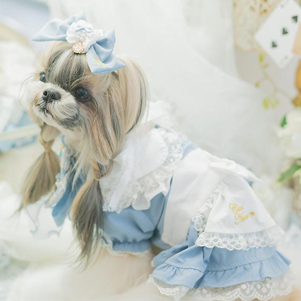 犬服 ワンピース かわいい プレゼント 撮影会 おでかけ 不思議の国の
