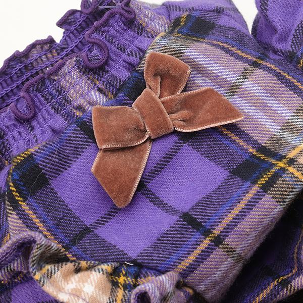 CanNana 犬 服 犬服 秋冬 クラシカルチェックワンピース おしゃれ