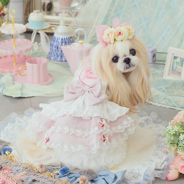 CanNana アリス 不思議の国のアリス ピンク 犬服 ワンピース コスプレ