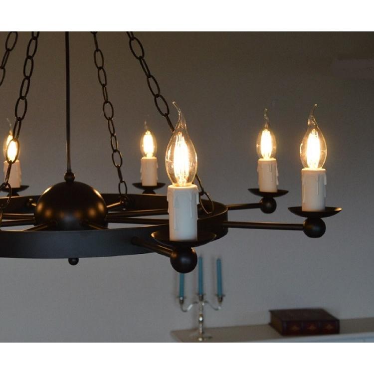 天井照明 シャンデリア 8灯 【アストロイド】 つや消し黒 リビング 8