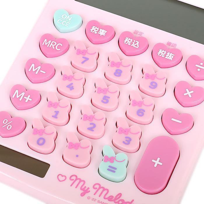 マイメロディ 電卓 フェイス形キー電卓 12桁表示 サンリオ sanrio