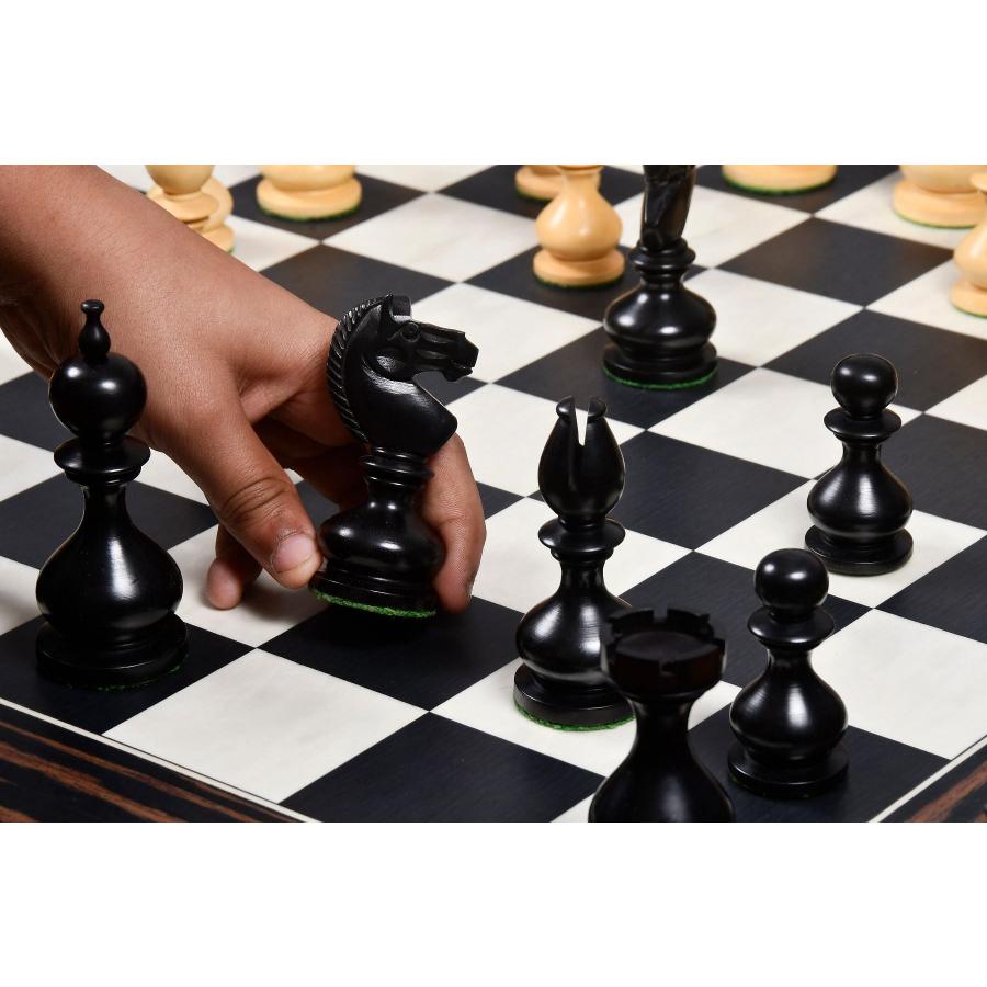 チェス駒 アンティーク・ダブリン 104mm エボナイズ インド直送 R0339